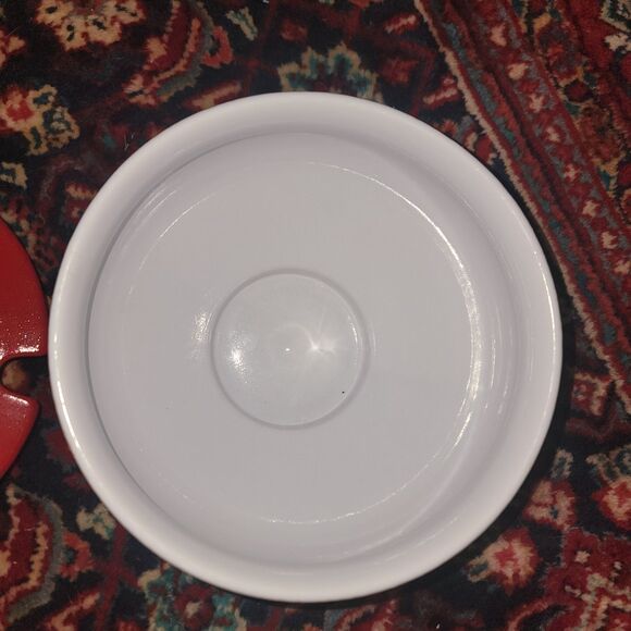 Emile Henry Le Potier Covered Tureen Soup Bowl Cooker 4 Qt Red w Lion Head VTG - Picture 4 of 16